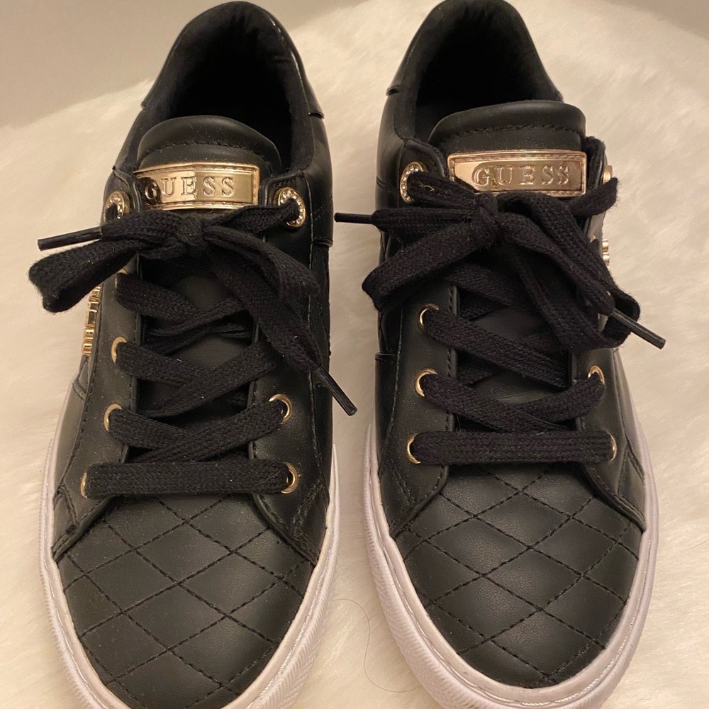 Guess Black Quilted Sneakers
